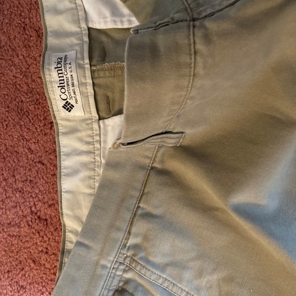 Men's Columbia Khakis 36W 32 L Stonewashed Granite Cloth - Picture 2 of 4